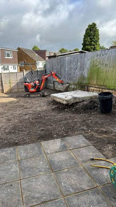 Tending the communal garden as part of daily routine